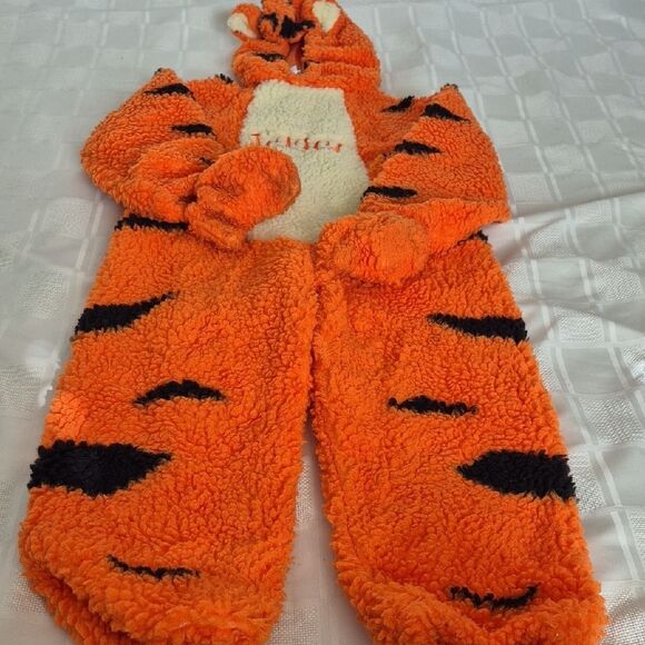 Disney Orange and Black Tigger Kids Footie Holloween Costume - Picture 15 of 16